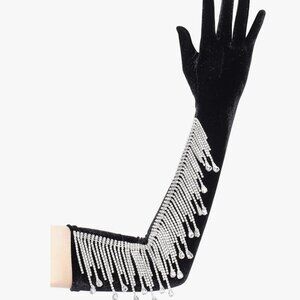 Long Opera Party Velvet Gloves